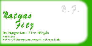 matyas fitz business card